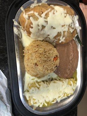 Chiles rellenos special plate