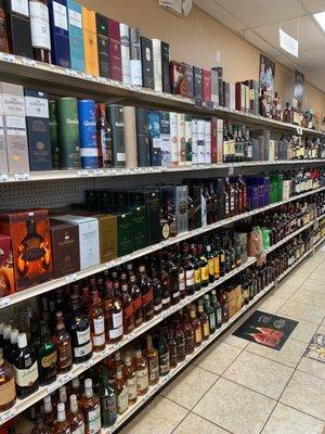 Wide range of Whiskey's (American, Canadian, Irish, etc.)