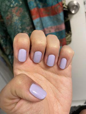 Regular manicure with lavender