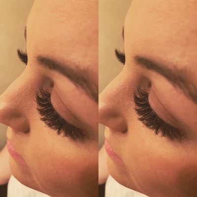 Hybrid lashes extensions