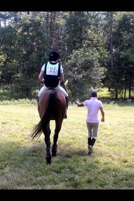 Marina Burliss and student before show