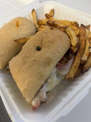 Philly Steak with Seasoned French Fries