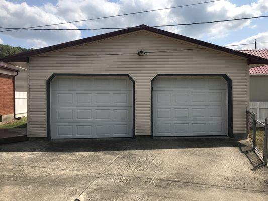 Garage After repairs from fire damage