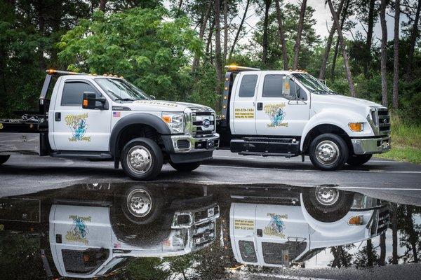 Our fleet of brand new tow trucks