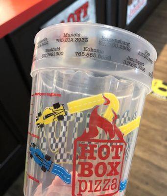 Racing themed cups