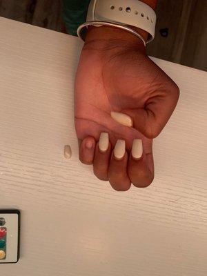 Full nail popped off