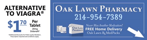 Oak Lawn Pharmacy sells 20mg of Sildenafil for $1.70 a pill!