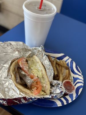 Gyro Greek Wrap Combo Lunch