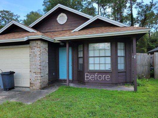 This home got a new makeover. This is the before photo