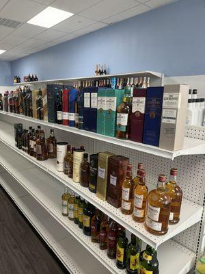 Scotch whiskey section