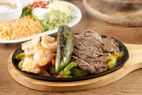 Steak and Shrimp Fajitas