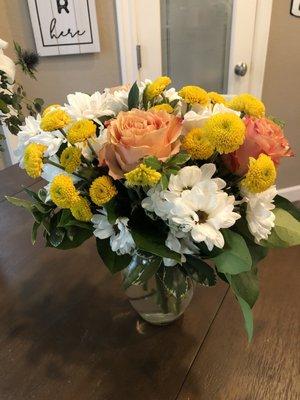 Most beautiful arrangement from Flower Garden Wholesale & Retail. Highly recommend.