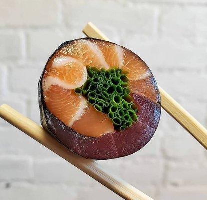 Describe what you see! Sushi is a Food Art Hamachi Sushi Beverly Hills Best Sushi Bar