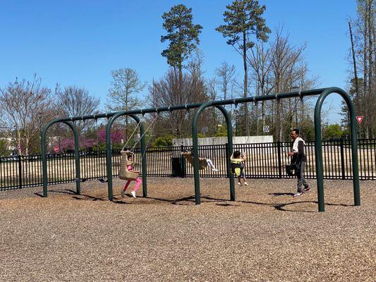 Swing set at Short Pump Park Playground