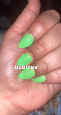 bubbles on my nail