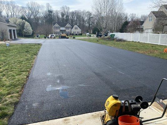 Asphalt Paving A Driveway