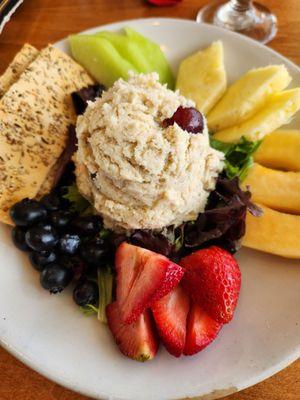 Chicken salad fruit plate