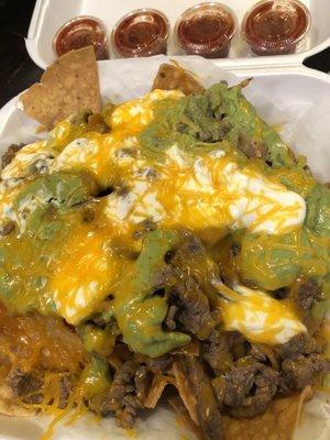 Chips supreme aka carne asada nachos $11.99