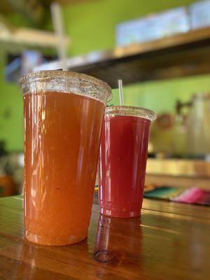 Agua Fresca   Mixed Pineapple Mango and Watermelon  A regular Watermelon