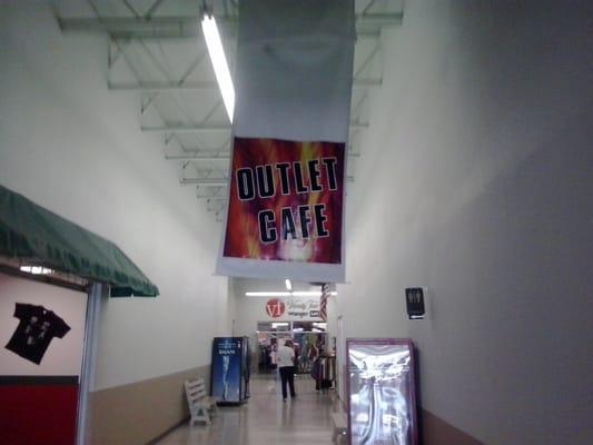 Outlet Cafe Sign Located in the hallway of VF Mall