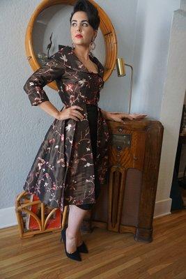 DIVA DUSTER in Chocolate Floral in sizes S-3X