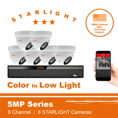 View Color in Low Light! with this Stoic Starlight Security Camera System