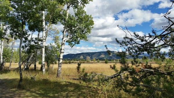 Scenic back road that circumvents Jackson, Wy.