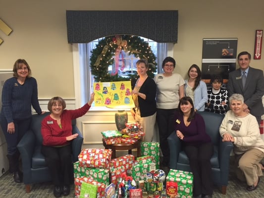 The Marlborough Branch adopted a family from the SMOC for the holidays.  All of these toys, food and even a turkey are for the family.