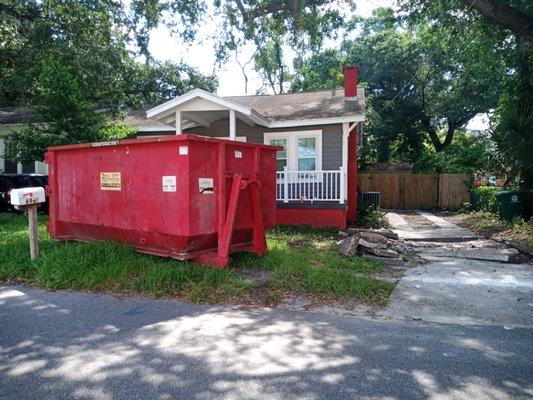 Door is on the other side of mailbox