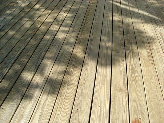 Deck power washed