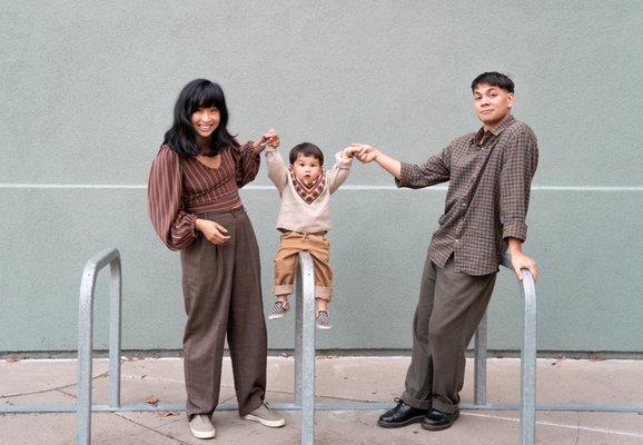 Family portrait session at a nearby school and park.