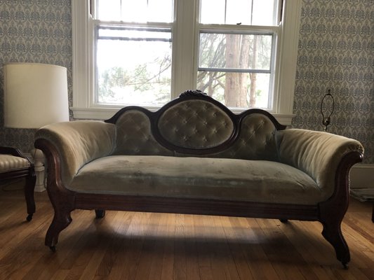 Antique Love Seat Before