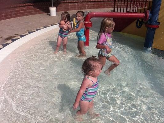 Having fun in the toddler pool!