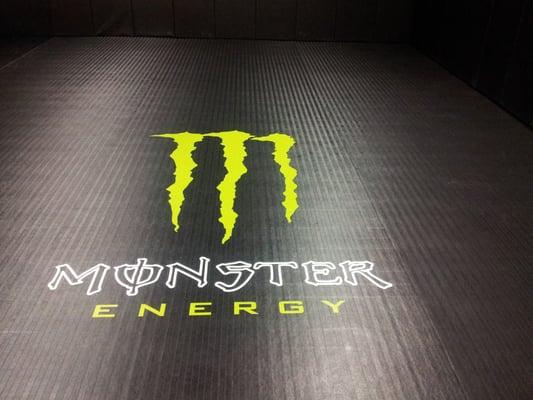 Monster Energy work out room.