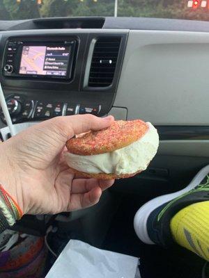 Ice cream cookie sandwich!!!