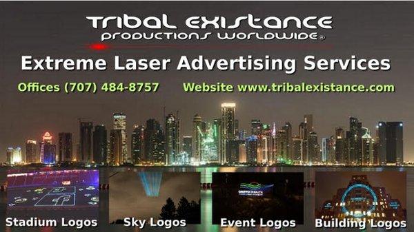 Custom Laser Advertising Logo Rental Services Worldwide