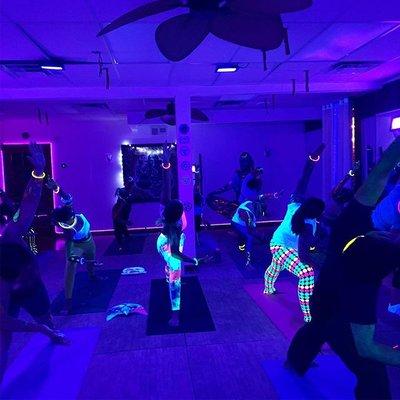 Black Light Yoga Workshop Event