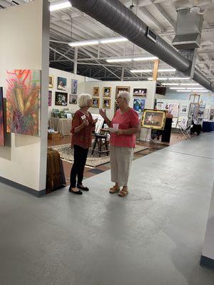 Artist in her studio