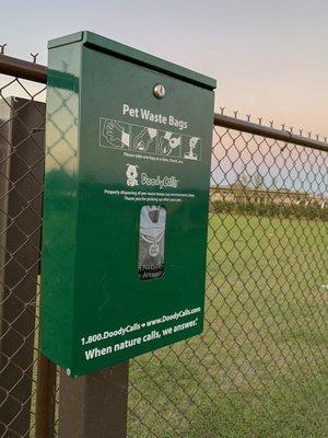 Park provided waste bag station