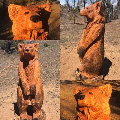 Chainsaw carved bear