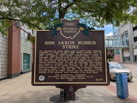 1936 Akron Rubber Strike Historical Marker