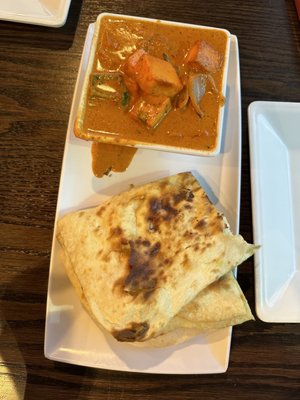 Paneer Tikka Masala and Butter Naan