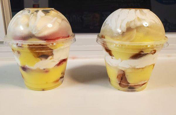 Strawberry or Banana pudding trifle