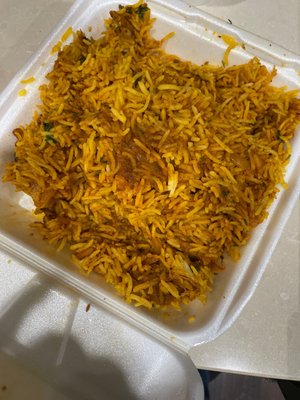 So called chicken biryani.