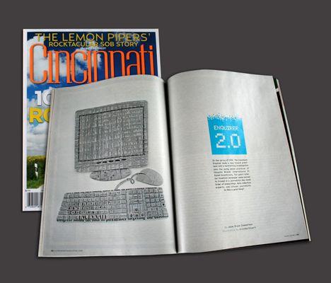 Cincinnati Magazine paper sculpture