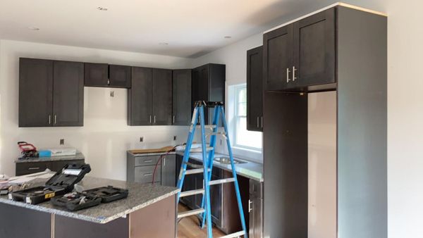 Kitchen cabinets installed