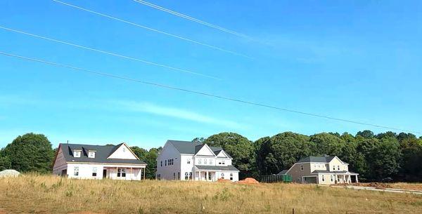 Brand new homes at Chastain Ridge in Central, South Carolina.