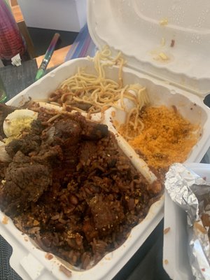 Waakye (started eating before a got a picture)