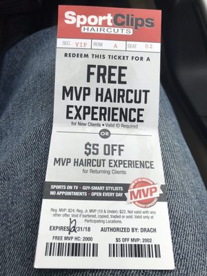 Free haircut! Well, not today.