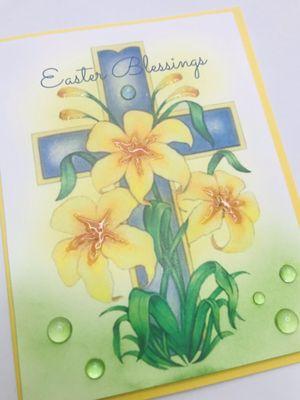 Yellow Lily Easter Blessings
 4everlasting.net